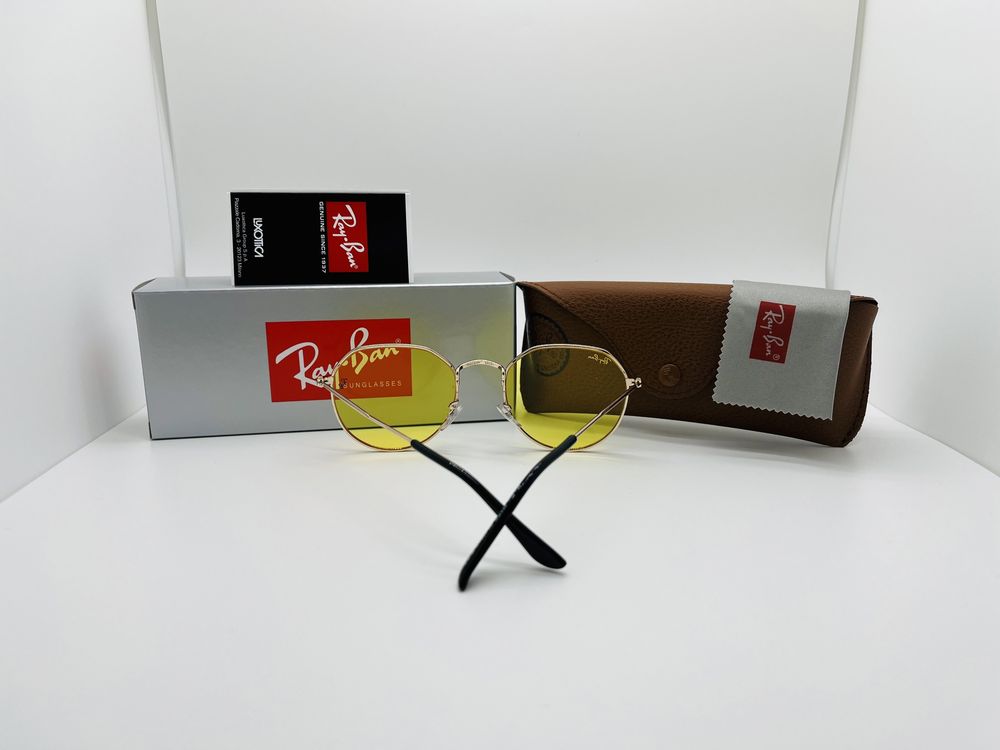 Окуляри для водіїв антифари жовті Ray Ban Jack 3565 Gold|Yellow