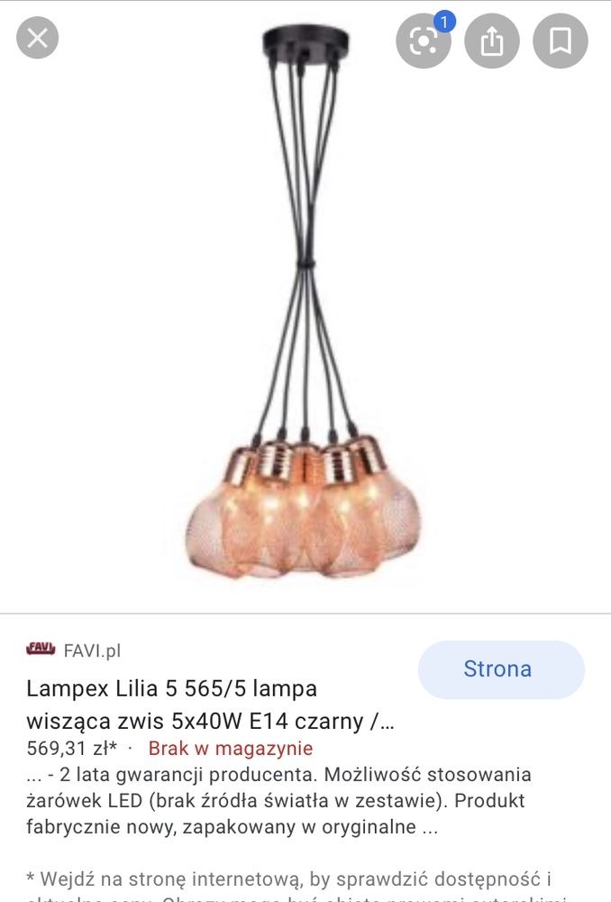 Lampa industrial pająk miedziana rose gold