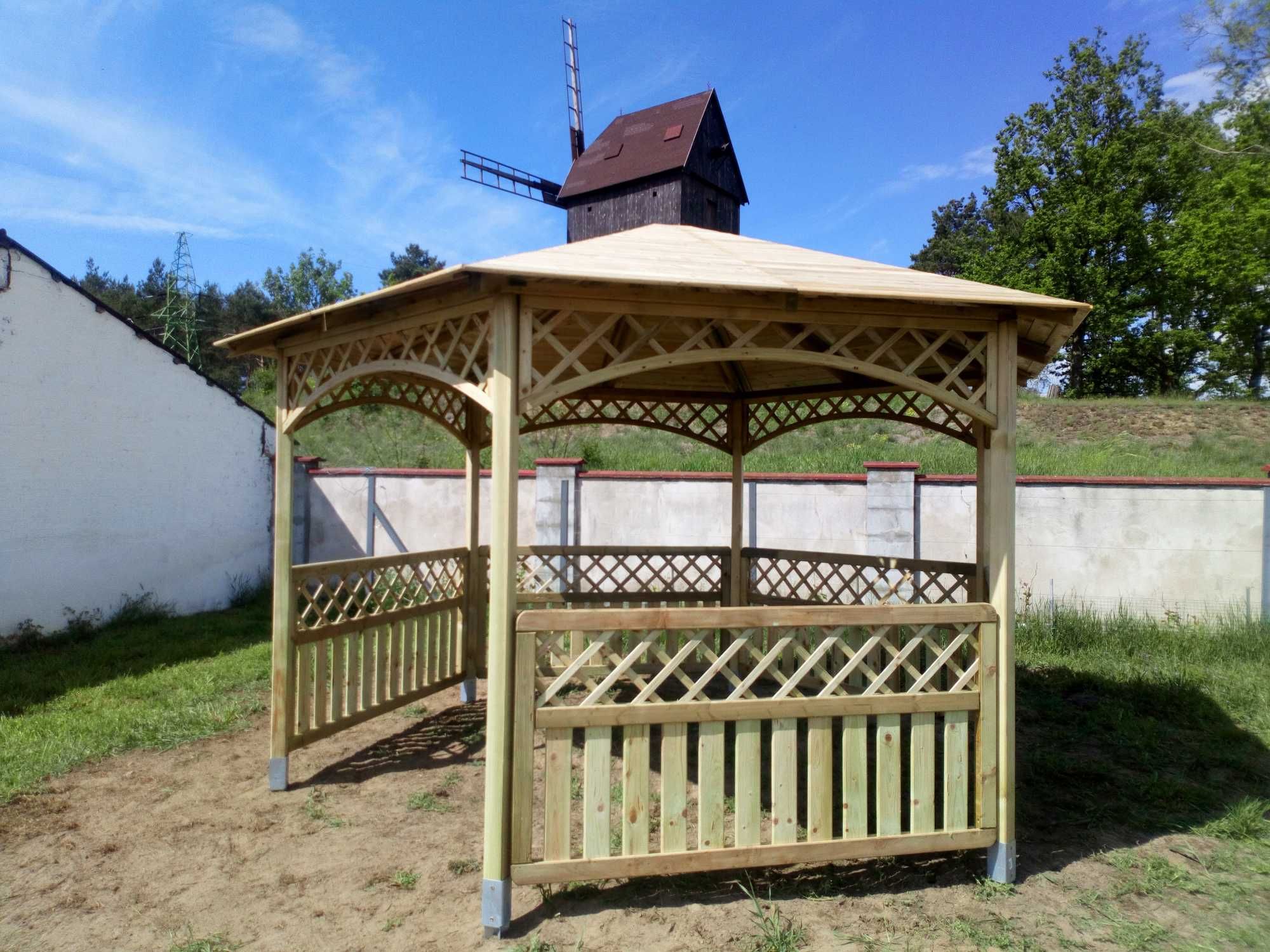 ALTANKA Ogrodowa NOWA Sześciokątna z DREWNA pergola PAWILON wiata