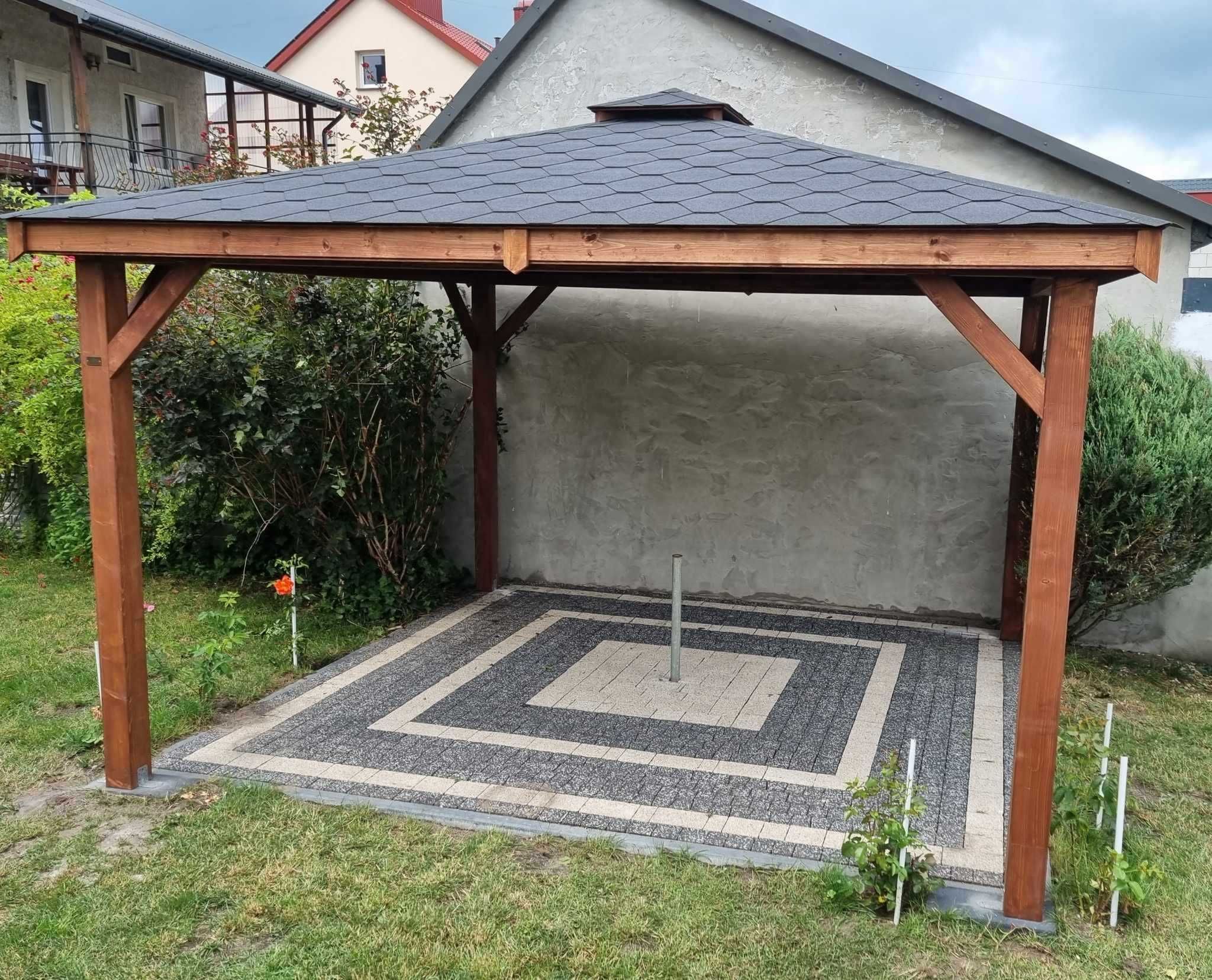 Altana MALTA 3X3 altanka ogrodowa wiata zadaszenie pergola słupy 12x12