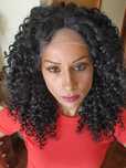 Lace front de fibra realista