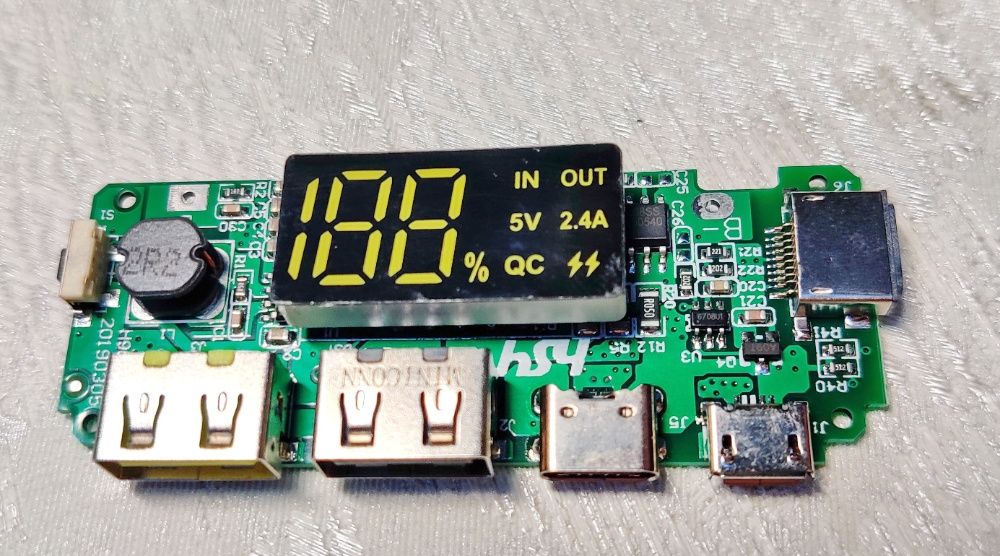 Плата powerBank конторолер зарядки USB 18650 21700 Li-ion QC 2.0/3.0 и