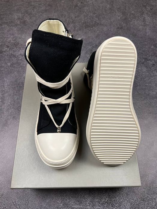 Rick Owens Hexagram Ramones Low Black White