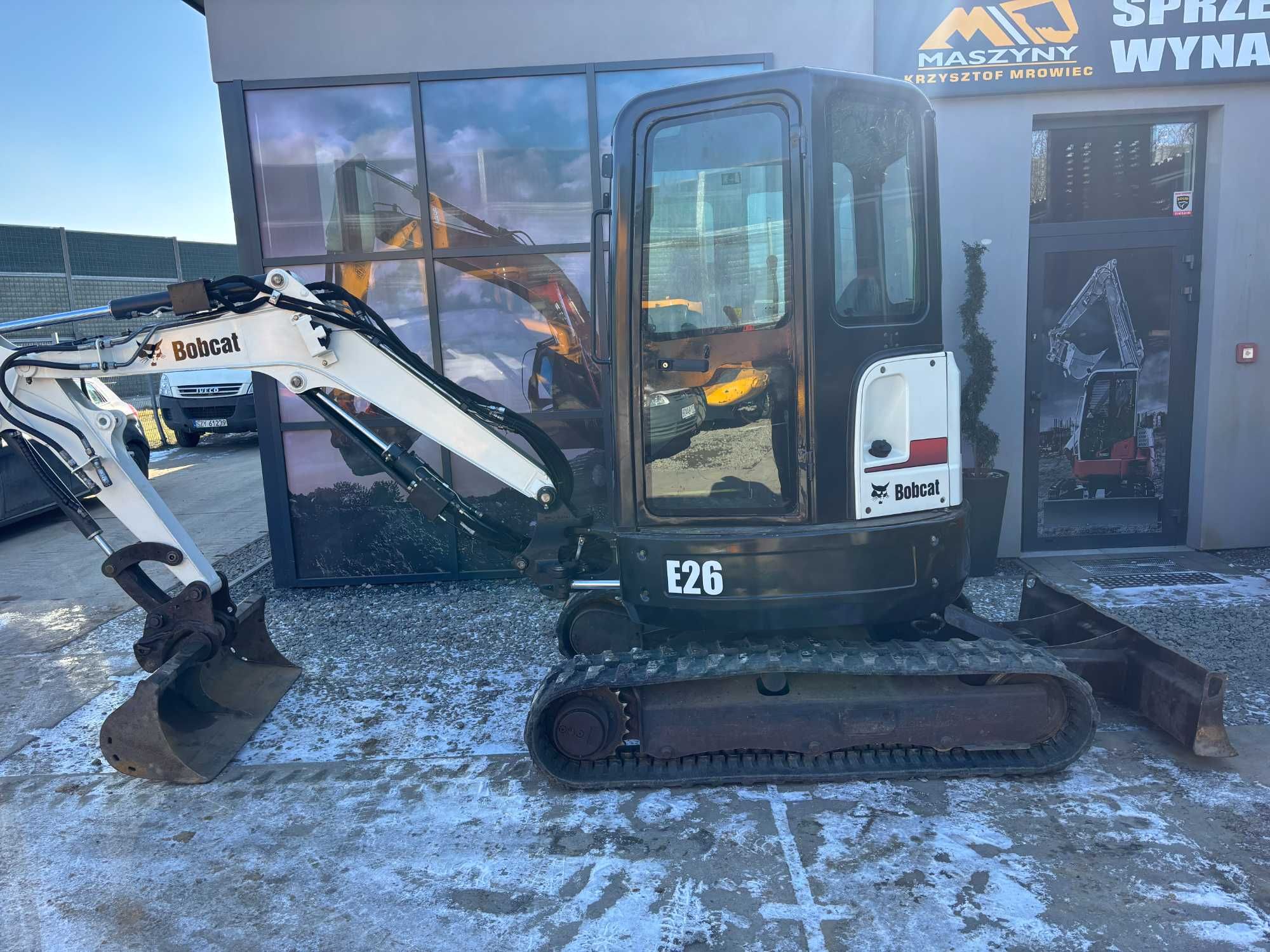 Minikoprak Bobcat E26 z 2014r szybkozłącze pełna ogrzewana kabina