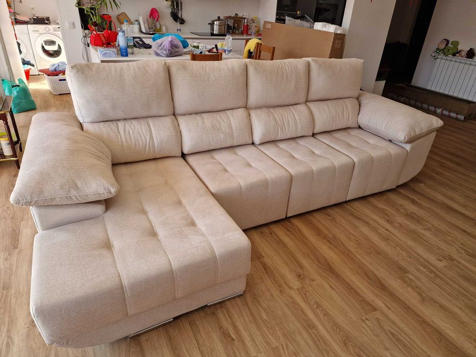 Sofá Chaise Longue Ref.ª Cairo - Fabricamos todas as medidas e cores