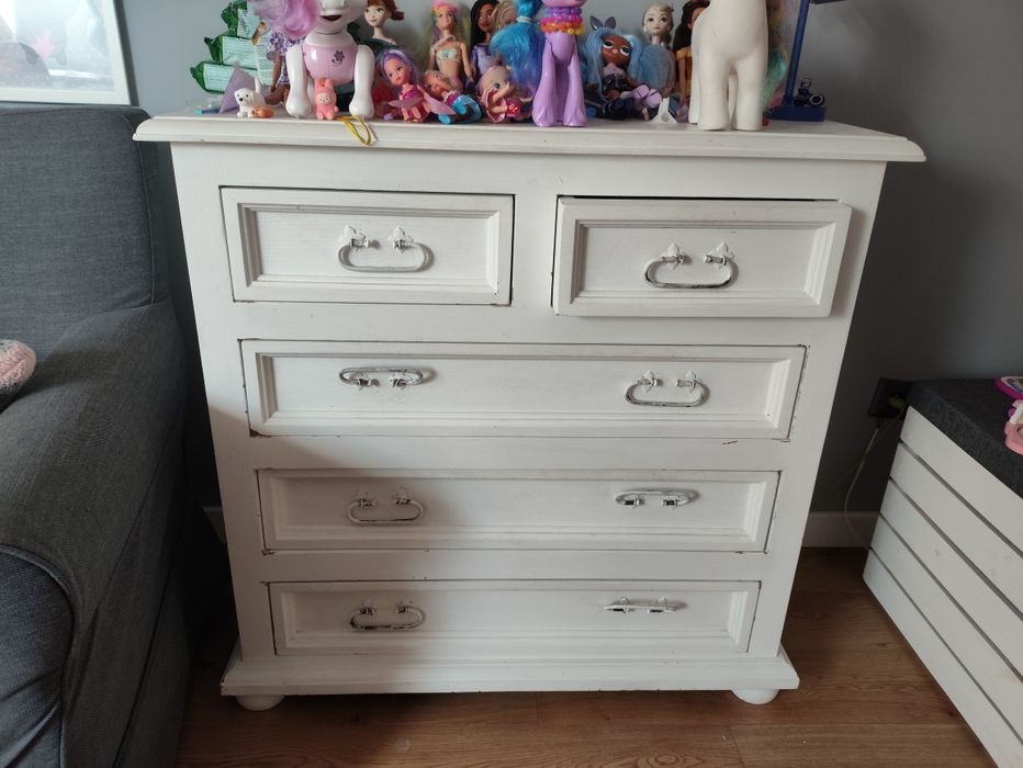 Meble drewniane Hacienda +regał na książki Hemnes