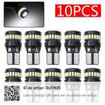 Conjunto de 10 lâmpadas Luz branca Led Canbus T10 24smd 2825 NOVO