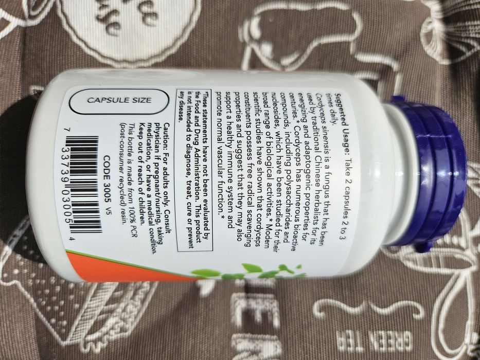 Now Foods кордицепс cordyceps гриб імунітет иммунитет 750 мг 90 шт