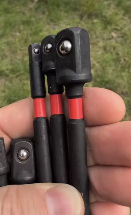 Набір високоякісних міцних ударних перехідникі біт 6шт 1/4"3/8" і 1/2"