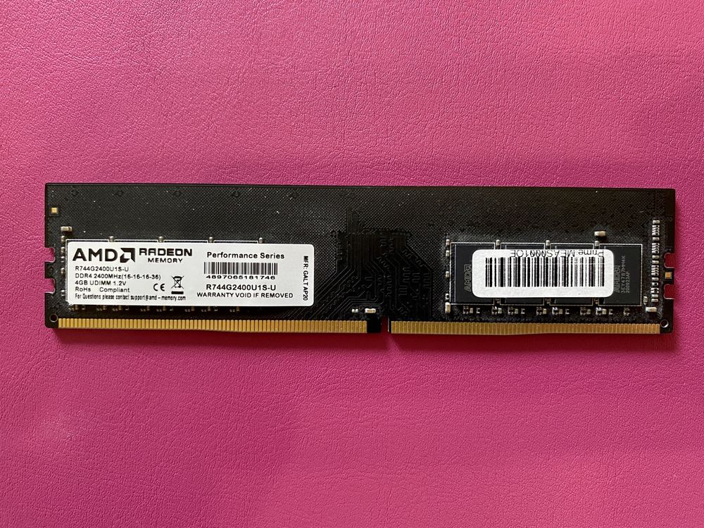 Оперативная память AMD DDR4-2400 4096MB (R744G2400U1S-U)