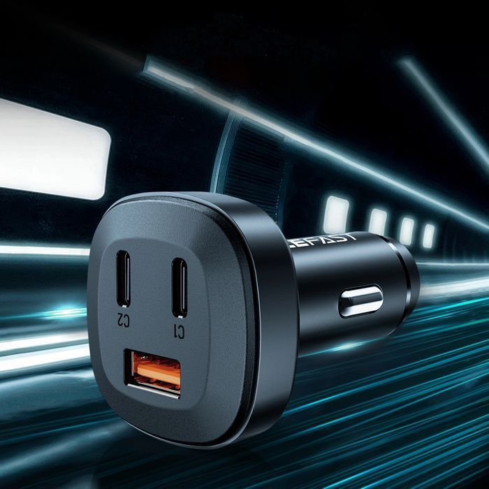 Acefast ładowarka samochodowa 66W 2x USB Typ C / USB, Power Delivery