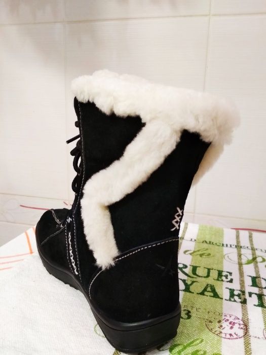 Зимние ботинки женские URBICA замша+овчина