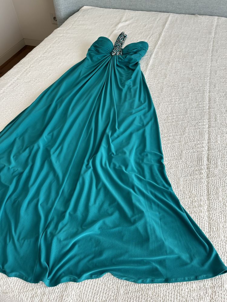 Vestido verde de cerimónia