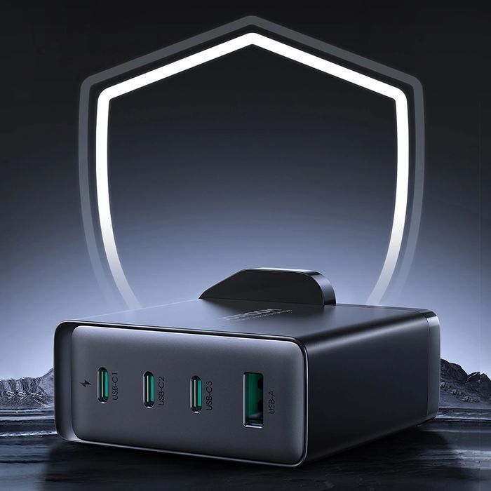 Ładowarka Joyroom GaN 140W 3x USB-C USB-A + Kabel USB-C 240W 1.2M