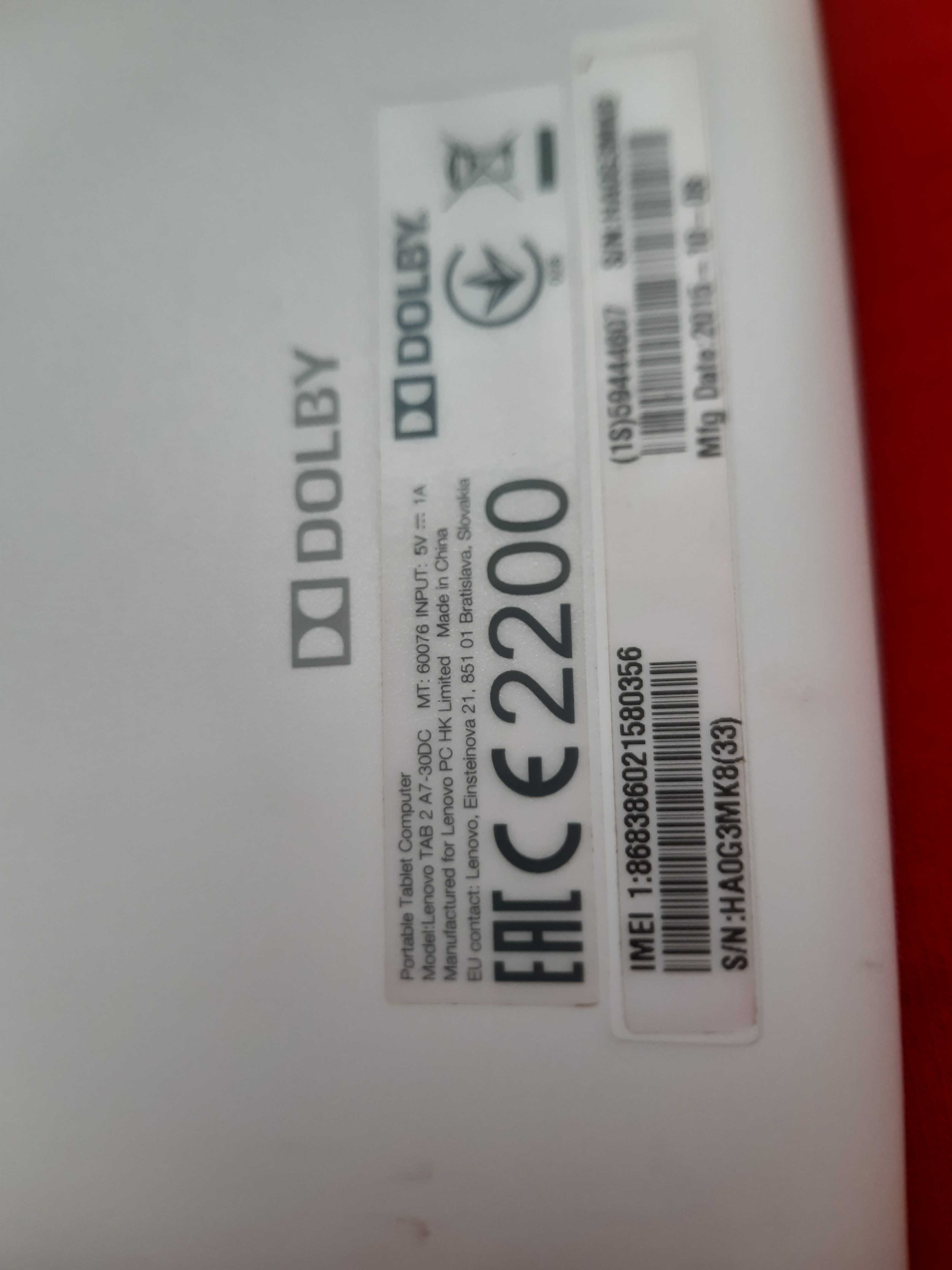 Планшет Lenovo tab 2 A7-30DC