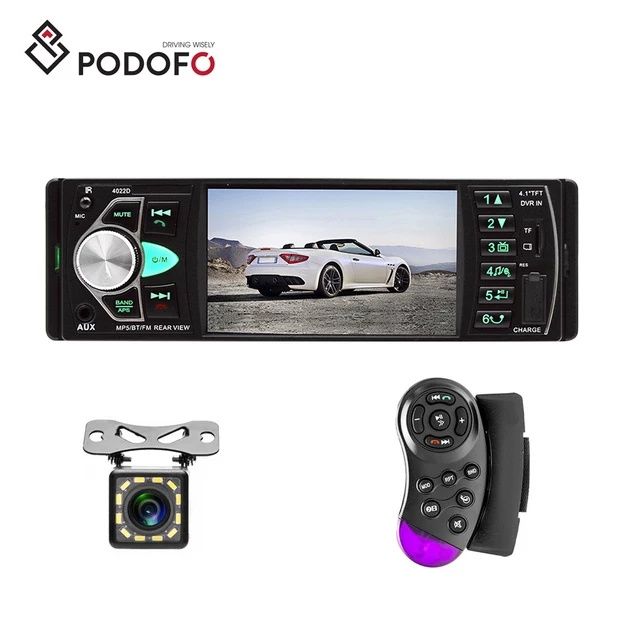 Autoradio 1Din 4,1 polegadas Bluetooth, USB, FM, SD, AUX SELADO