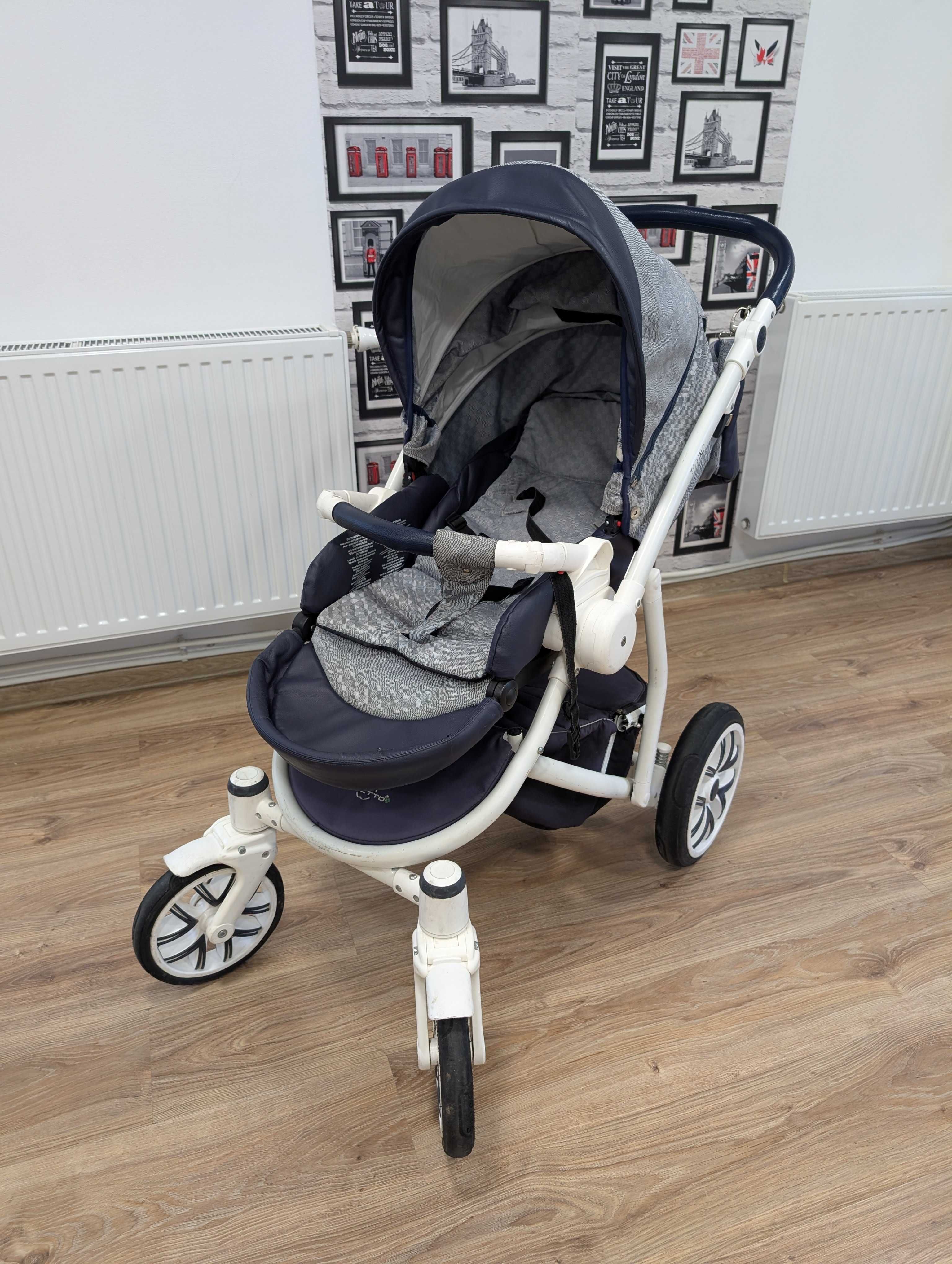 Sprzedam wózek Bebetto Torino 2w1 + fotelik Cybex z adapterami