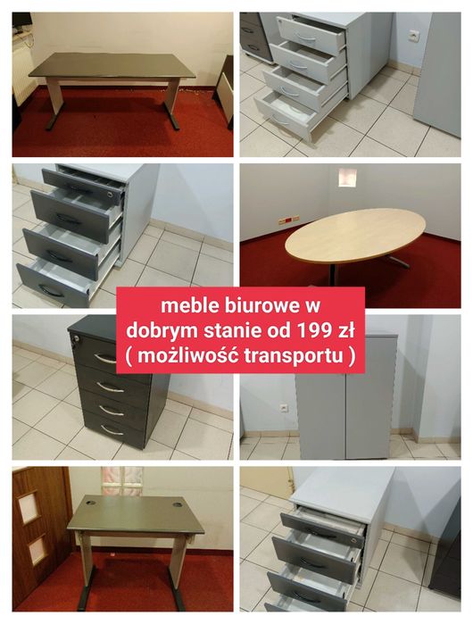 Meble biurowe kontenerek pod biurko biurka stół szafki ZADBANE biurowe