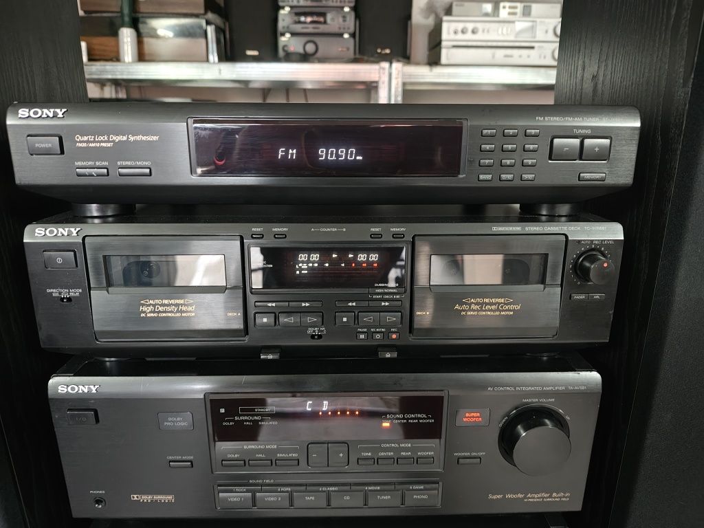 Duża wieża Sony plus 2 duże głośniki plus subwoofer
