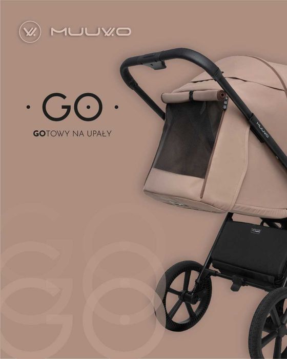 Wózek Spacerowy MUUVO GO Spacerówka TERENOWA LEKKA KOMPAKTOWA Do 22kg