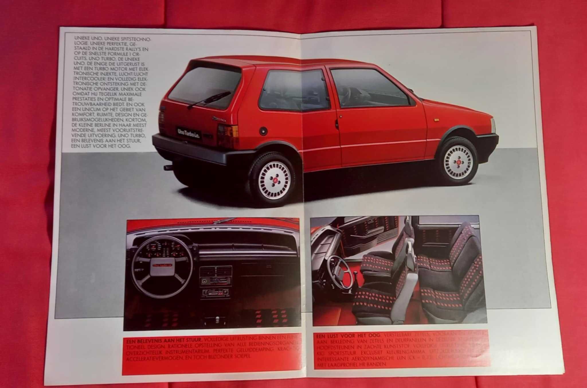 Folheto de apresentação Fiat Uno Turbo IE