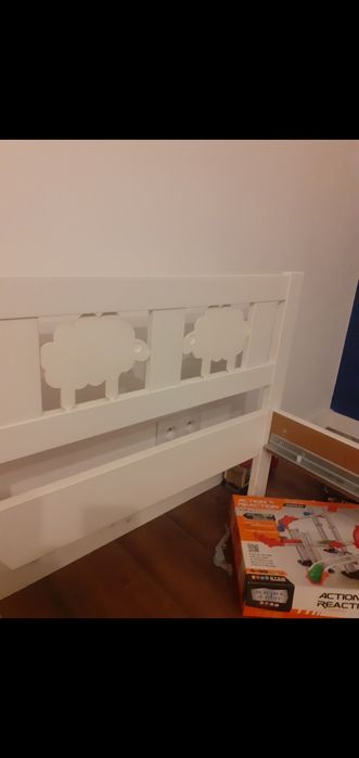 Łóżko ikea kritter rama białe
