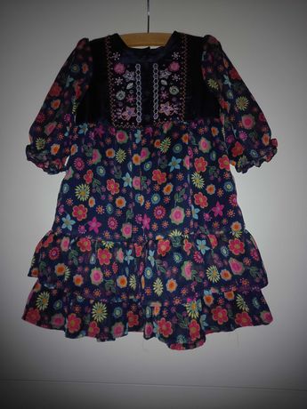 Matalan piękna haftowana szyfonowa sukienka 80/86