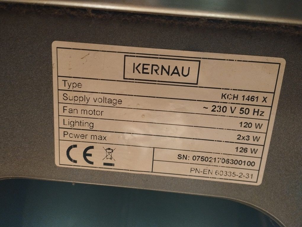 Pochłaniacz/okap Kernau KCH 1461 X