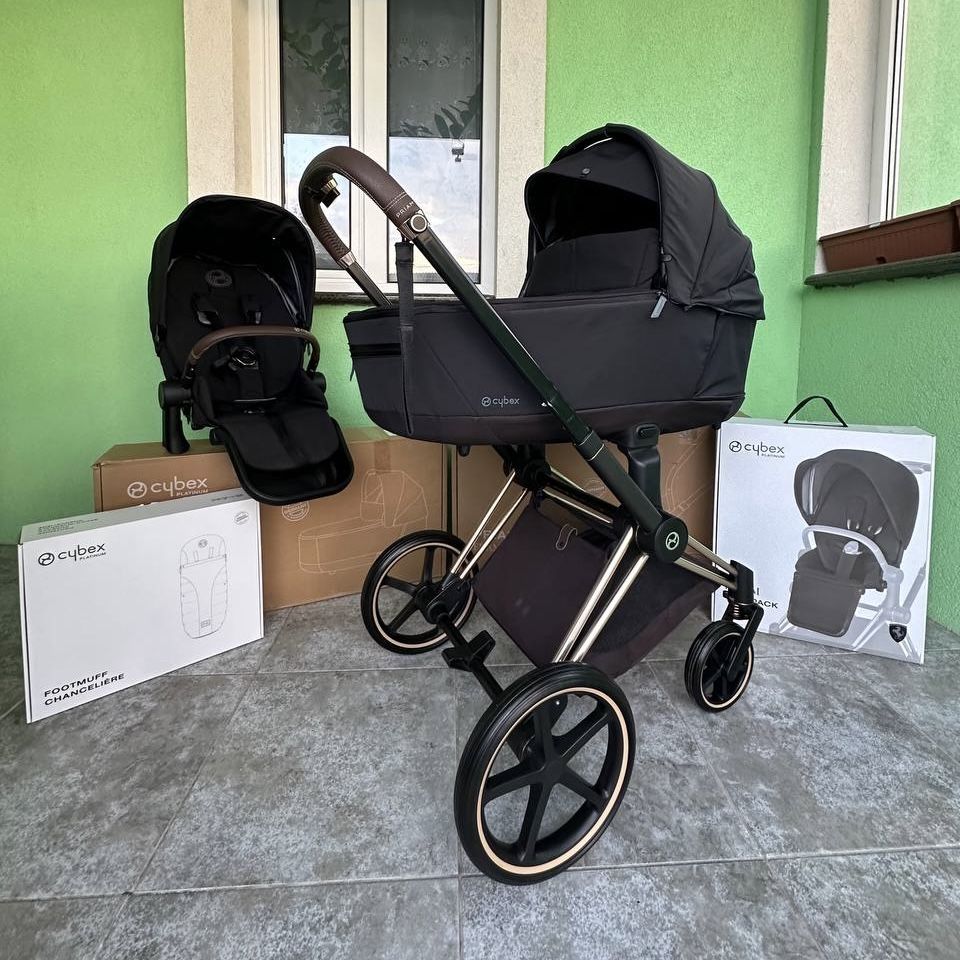 Cybex Priam 4.0 Deep Black шасі Rosegold