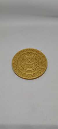 Aztec medalion moneta złoty gold Piraci z Karaibów
