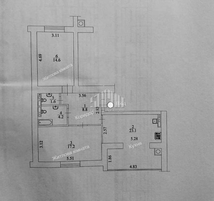 2к (69.5м²) ЖК АГАМ Крюківщина! Кухня 23м²! Зданий Дім. Без Комісії!