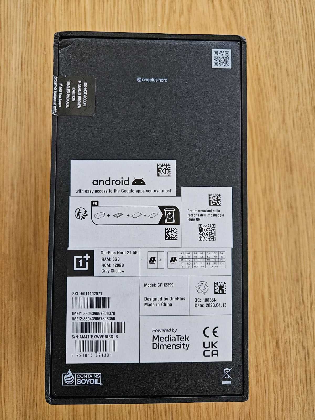 OnePlus Nord 2T 8GB/128GB Nowy 90HZ AMOLED Grafitowy Ładowanie 80W