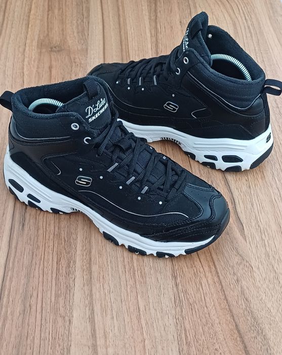 Skechers DLites жіночі зимові черевики високі теплі кросівки 37-38р