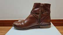 Botins castanhos em pele, massimo dutti, 36