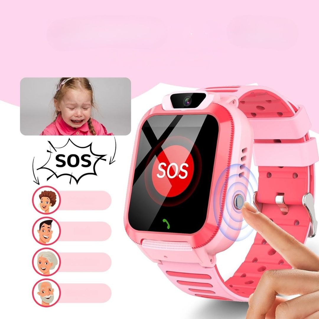 Inteligentny Zegarek Smartwatch Dla Dziecia GPS SOS SIM różowy j.pol