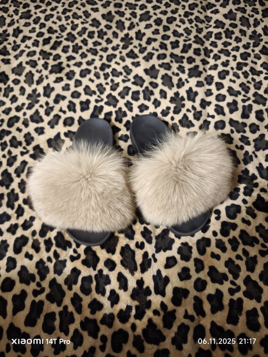 Шльопанці натуральне хутро