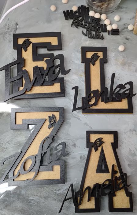 Litery imię personalizacja grawer  prezent na święta  dodatek