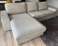 Sofá 4 lugares com chaise longue usado em bom estado