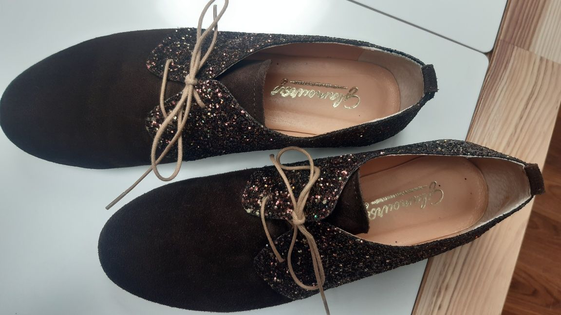 Buty Glamoursy On Me rozm. 39 brązowo-złote