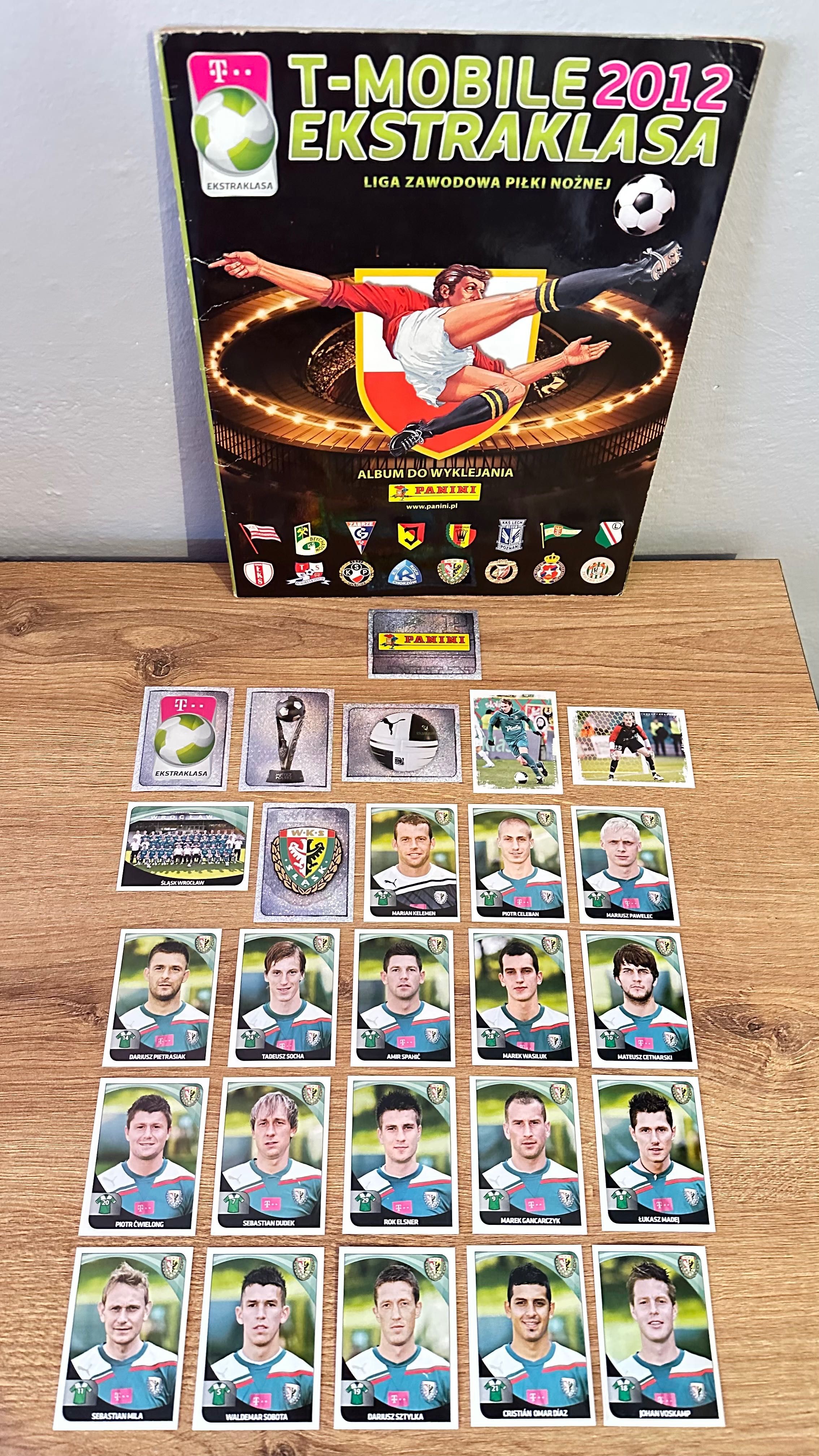 Ekstraklasa 2012 naklejki do wyklejania PANINI drużyna Śląsk Wrocław