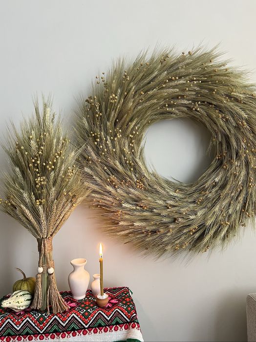 Дідух та вінок з пшениці!