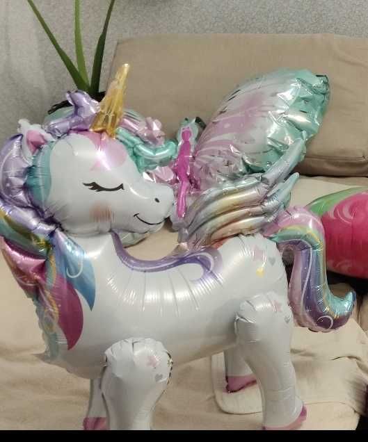 Фольгові кульки цифра 6 , фея , кулька єдиноріг 4D , ромашка