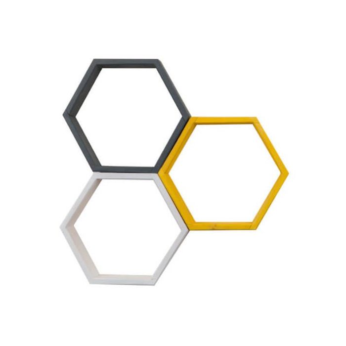 Prateleiras Coloridas e Hexagonais