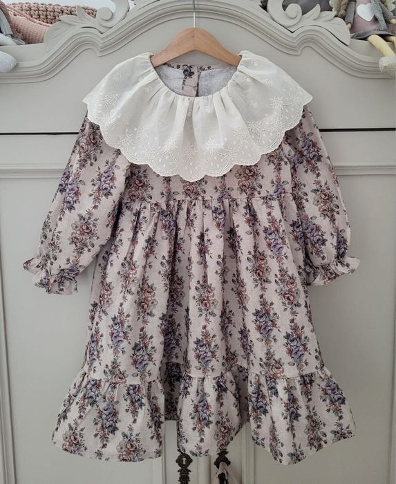 Sukienka 122 128 boho retro bawełniana na wesele sesję okazję