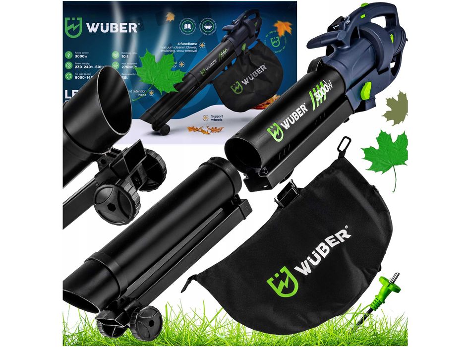 DMUCHAWA elektryczna DO LIŚCI 3000 W 35 L rozdrabniacz ODKURZACZ 2555