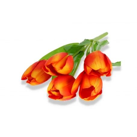 Bukiet Tulipan 7 Kwiatów 7X4 Cm, Łodyga 45 Cm Herbaciane