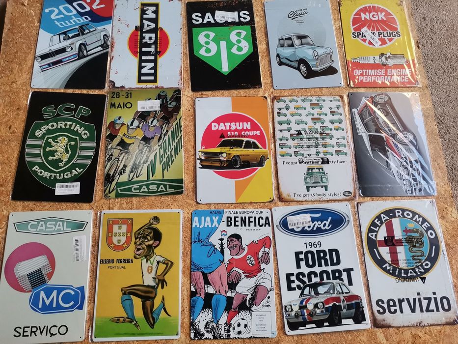 Placas de metal 20x30cm