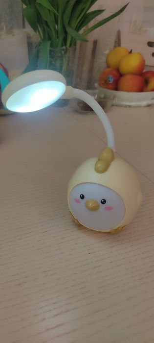 Лампа-нічник настільна LED USB 2в1 Chao Sheng "Звірі" 9x27см жовта