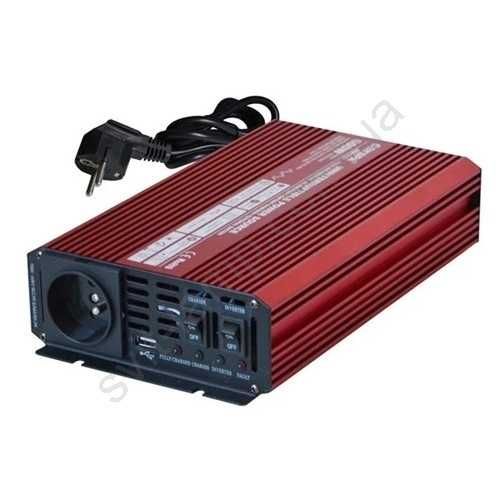 Інвертор+UPS+зарядка  CARSPA 600W/12/230V мод. синус