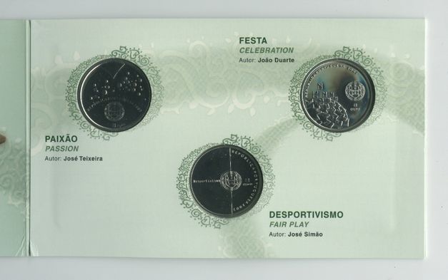 Moedas BNC "Euro 2004" emitidas em 2003 e 2004 (6 moedas) - PRATA